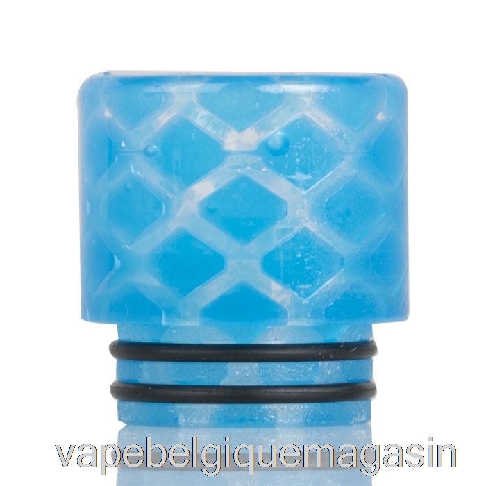 Vape Jetable 810 Drip Tip En Résine Peau De Serpent Transparente Bleu Clair